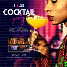 Load image into Gallery viewer, Cocktail Party Canva Template