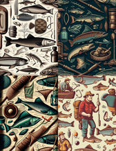 Load image into Gallery viewer, Mens Fishing Pattern Bundle