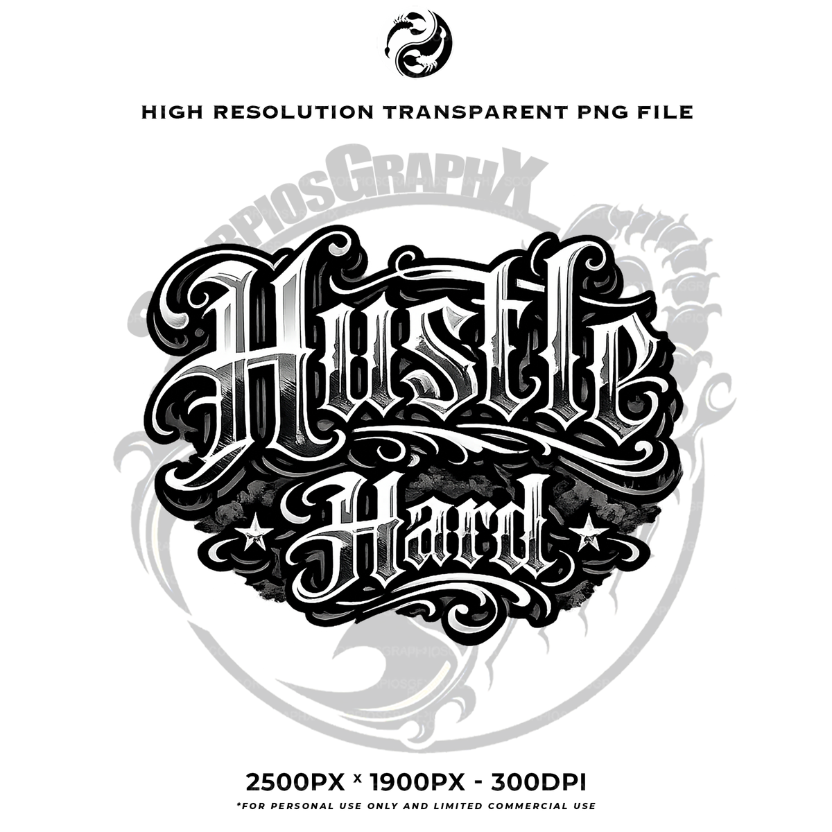 Hustle Hard PNG