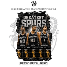 Load image into Gallery viewer, Spurs Greatest PNG