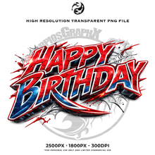 Load image into Gallery viewer, SPIDERMAN HAPPY BIRTHDAY PNG