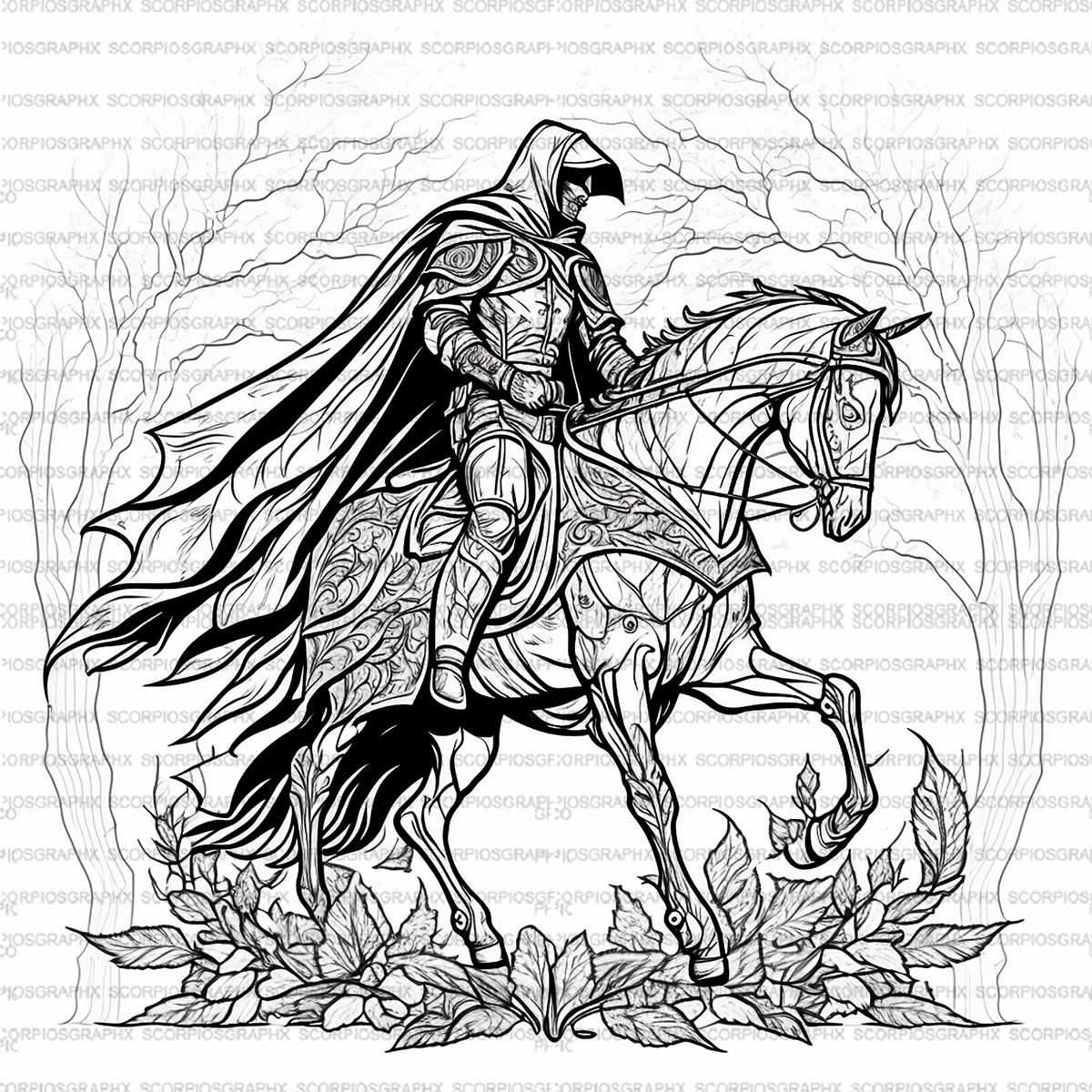 A Knight Coloring Page