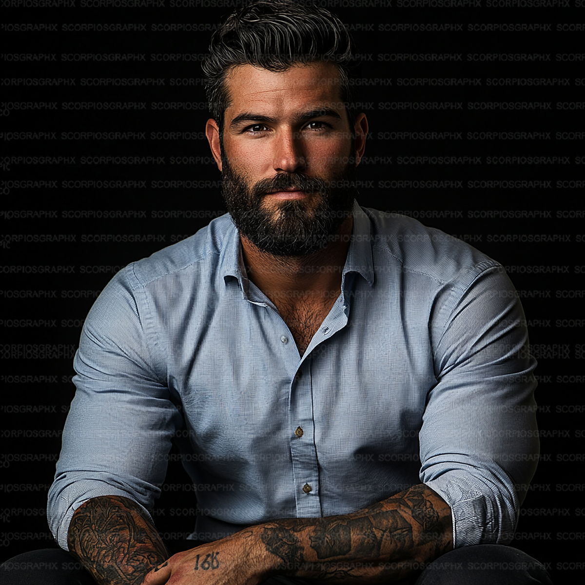 Protrait of a Handsome Bearded Man | Late 20s Stock Photo