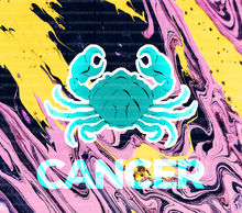 Load image into Gallery viewer, Cancer Zodiac Sign PNG | Sublimation | Tumbler Wrap Design | Digital Download