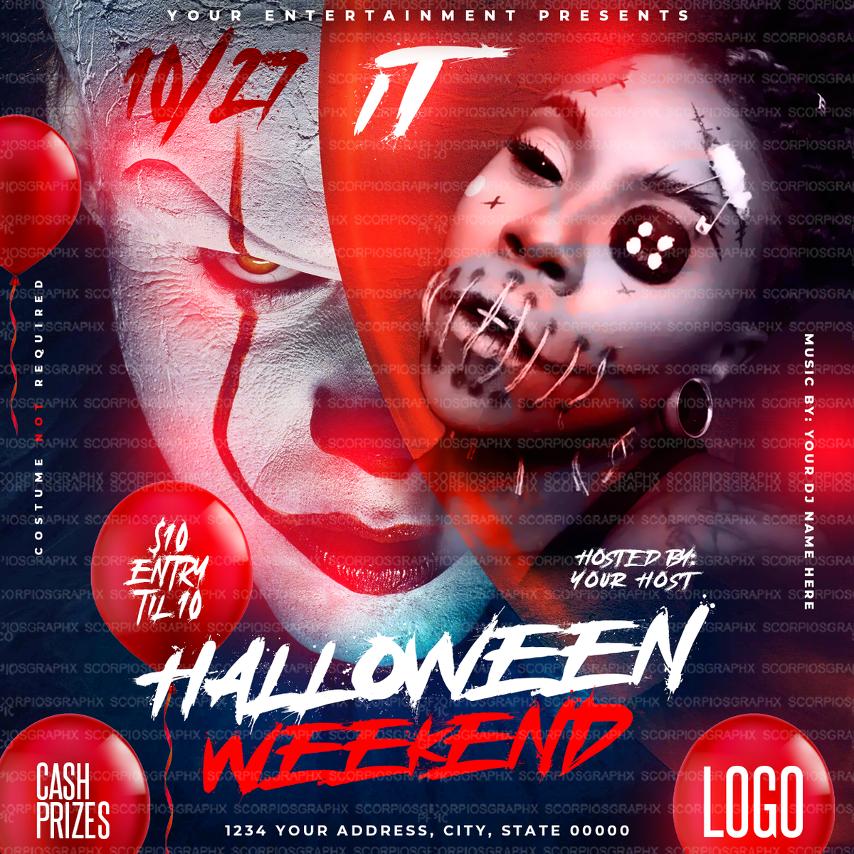 IT Halloween Party Flyer