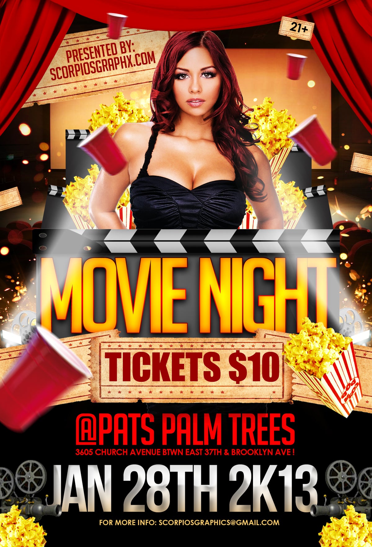 Movie Night Flyer Template