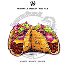 Load image into Gallery viewer, Neon Tacos PNG