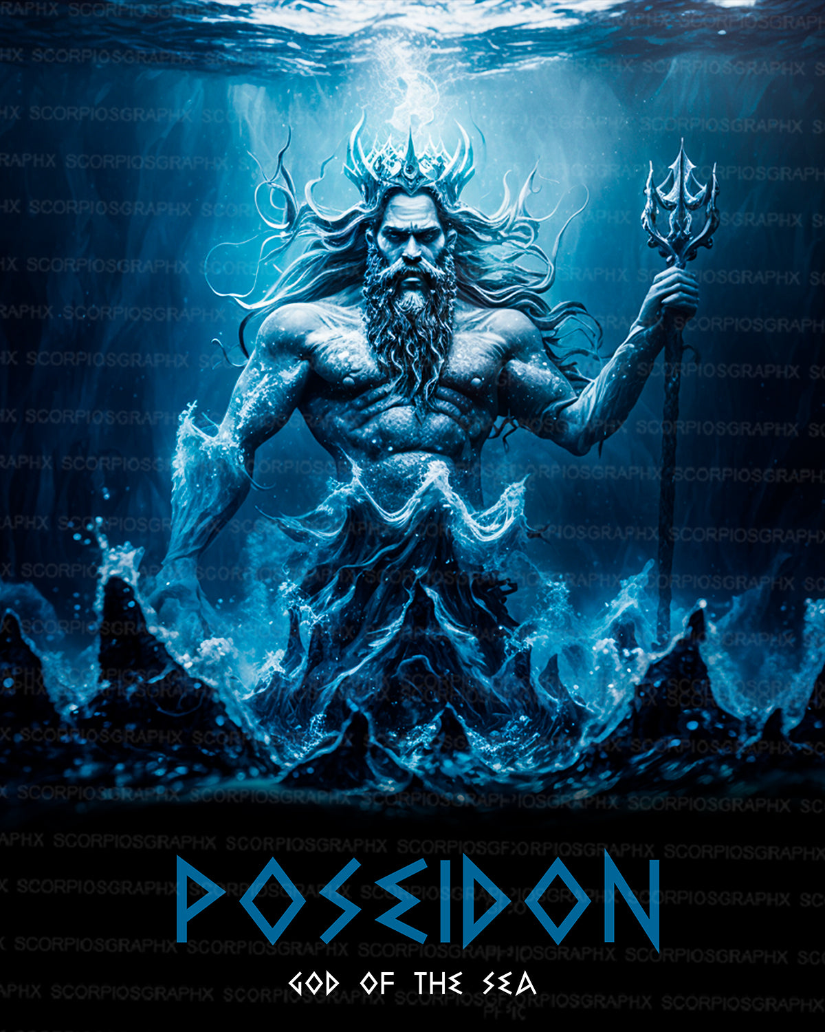 Poseidon Poster - Wall Art – ScorpiosGraphx