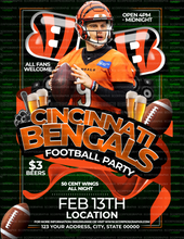 Load image into Gallery viewer, Bengals Football Flyer