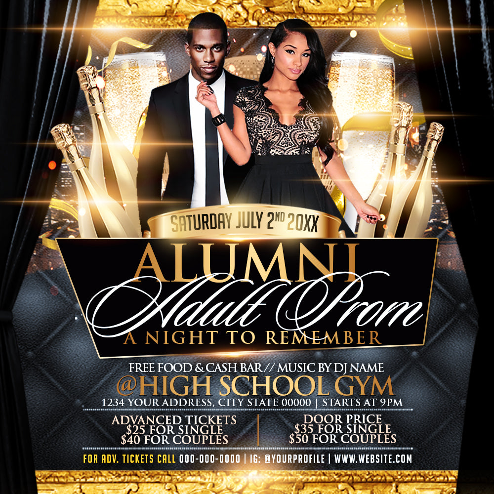 Adult Prom Flyer ScorpiosGraphx