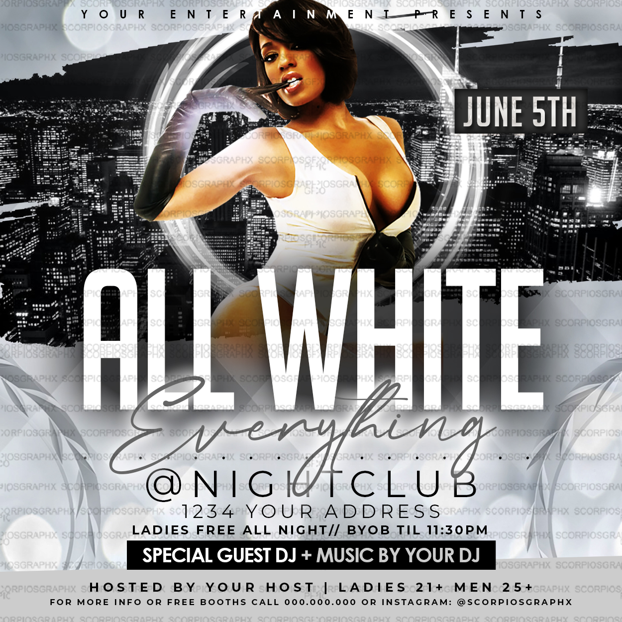 All White Party Flyer