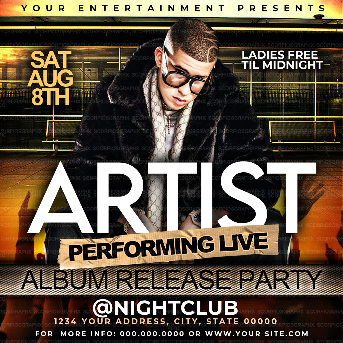 Hip Hop Artist Flyer Template