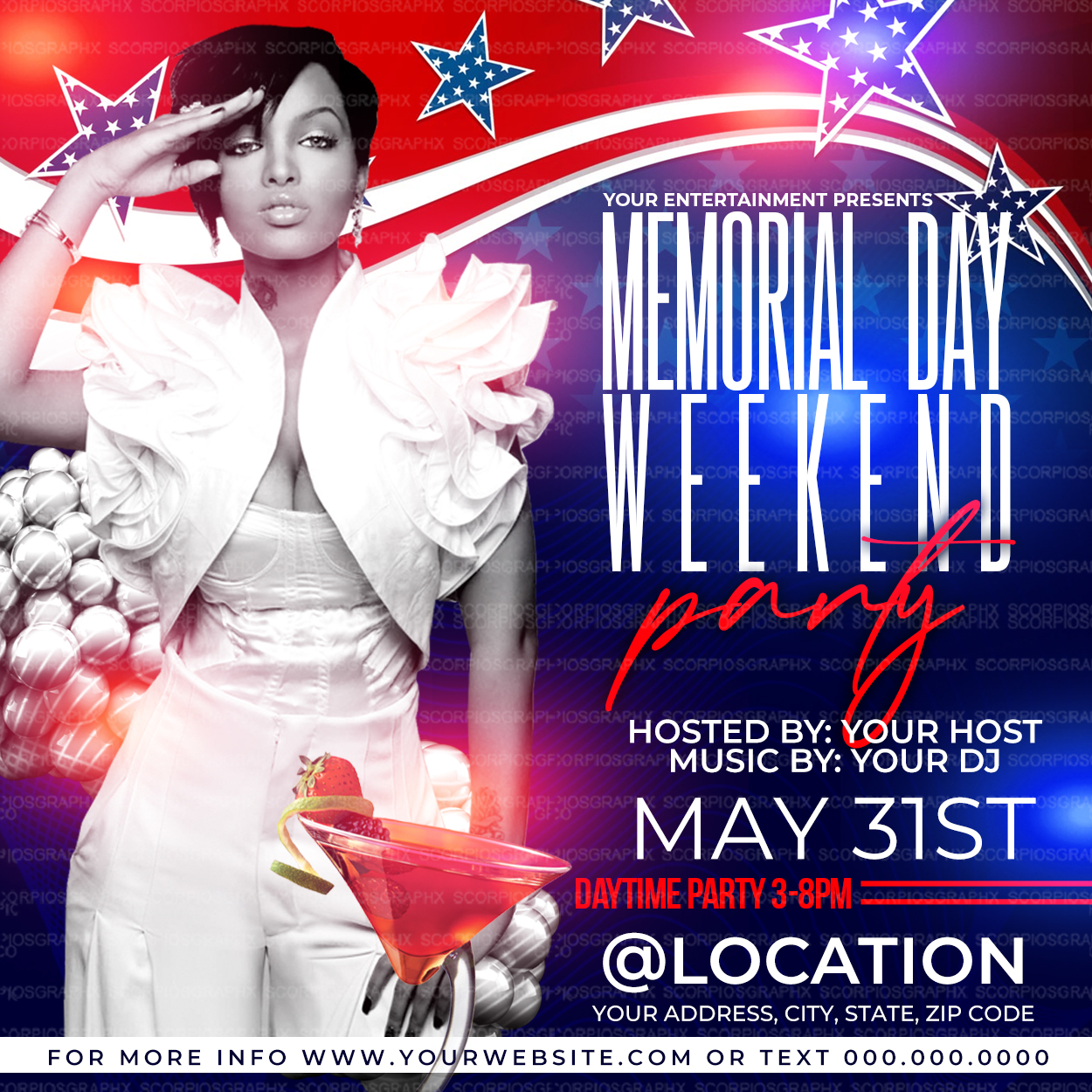Memorial Day Weekend Flyer Template – ScorpiosGraphx