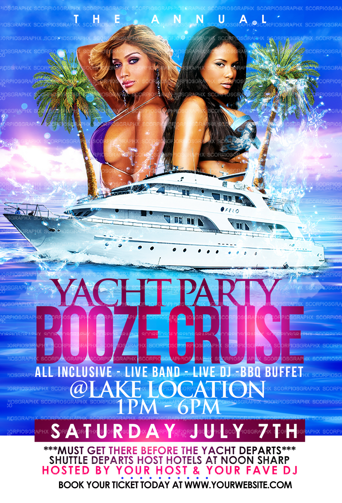 Yacht Party Flyer Template