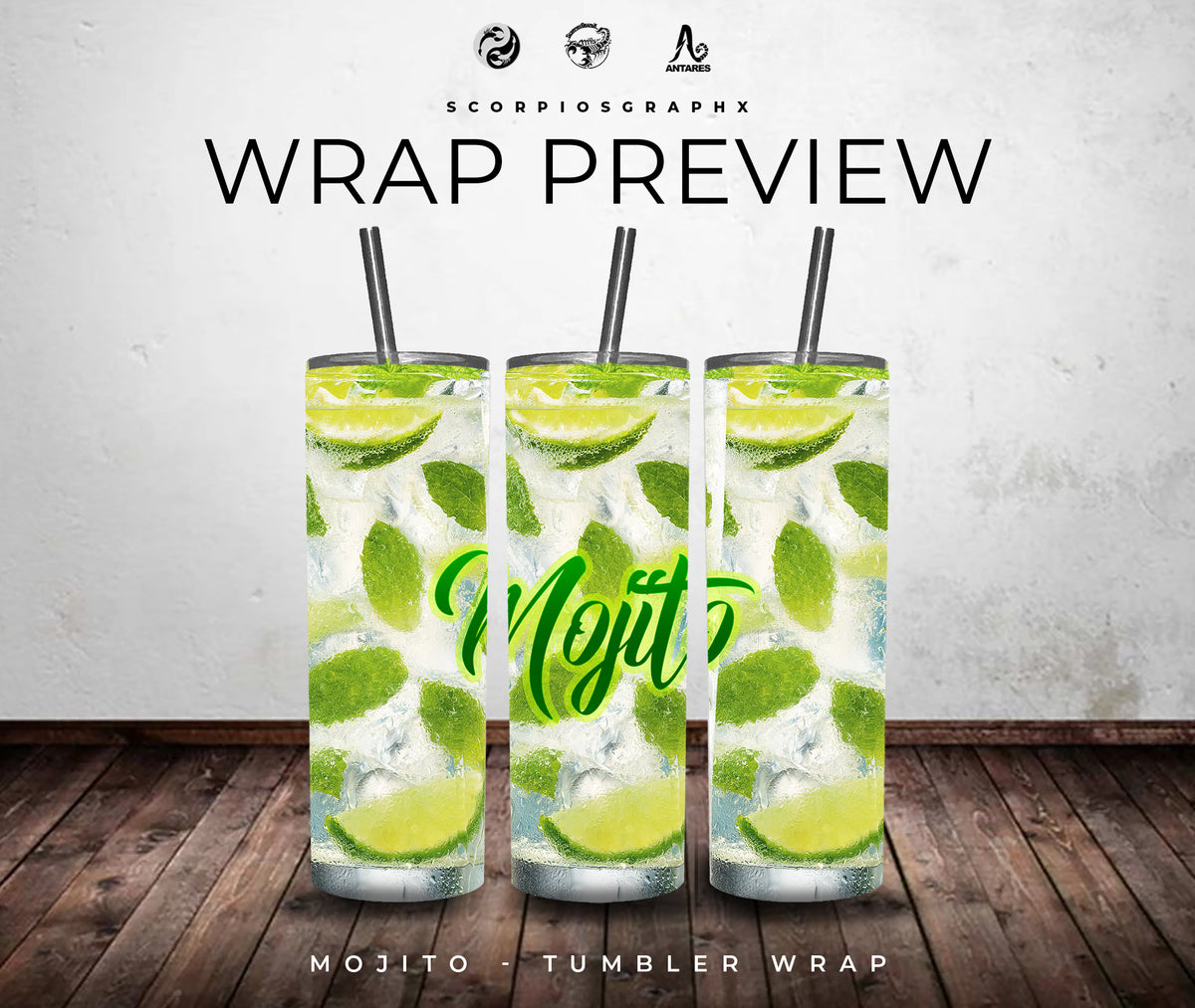 Mojito Tumbler and PNG