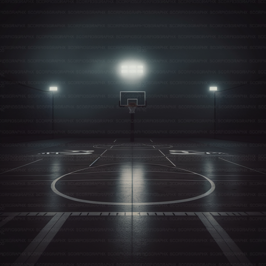 Basketball Court Poster Wall Art