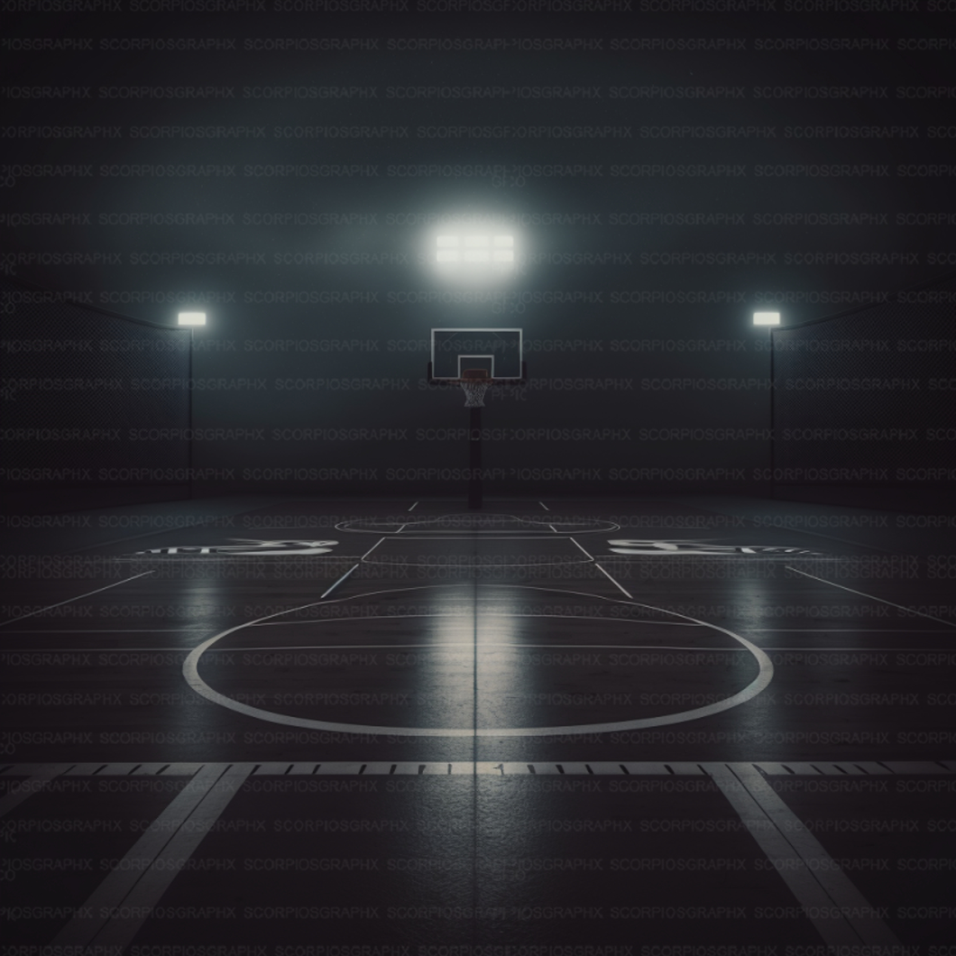 Basketball Court Poster - Printable Wall Art