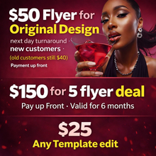 Load image into Gallery viewer, Regular Flyer Design
