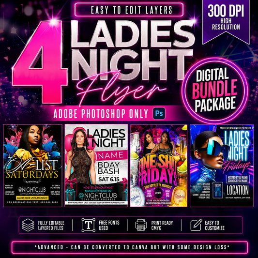 Ladies Night PSD Bundle