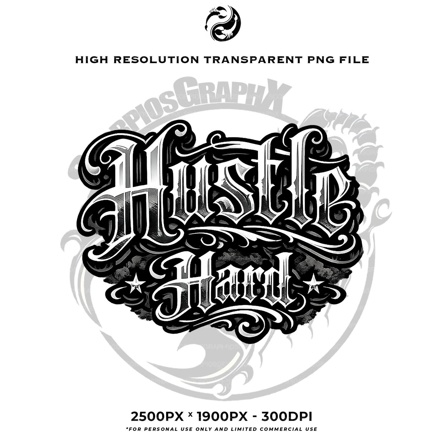 Hustle Hard PNG