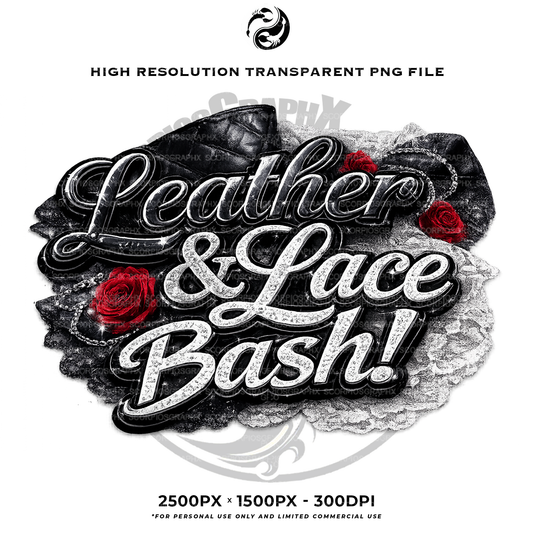 Leather and Lace Bash Logo PNG