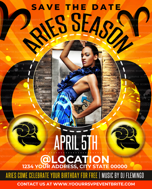 Aries Season Flyer