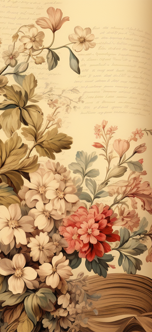 Scripts and Roses iphone Wallpaper