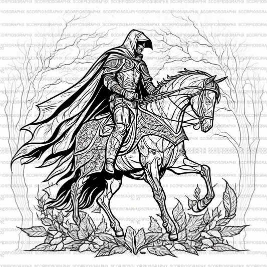 A Knight Coloring Page