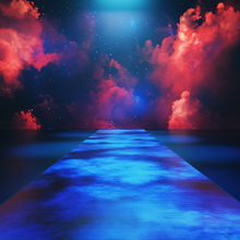 Load image into Gallery viewer, Blank smokey runway background - STOCK IMAGE
