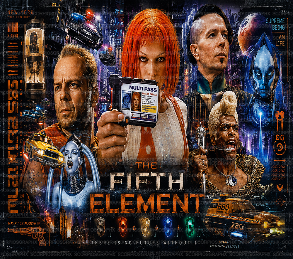The Fifth Element 20oz Tumbler Wrap PNG