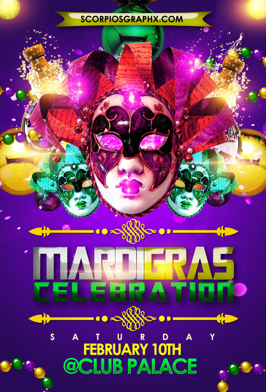 Mardi Gras Flyer Template