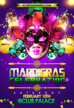 Load image into Gallery viewer, Mardi Gras Flyer Template
