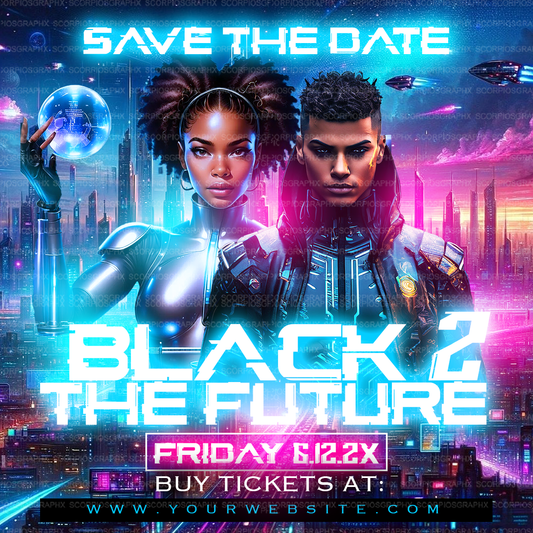 Save the Date - Blacks in Tech Flyer Template