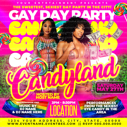 Candy Shop Pride Flyer Template