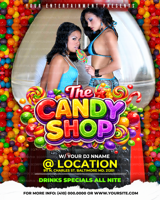 Candy Shop V2 Flyer Template