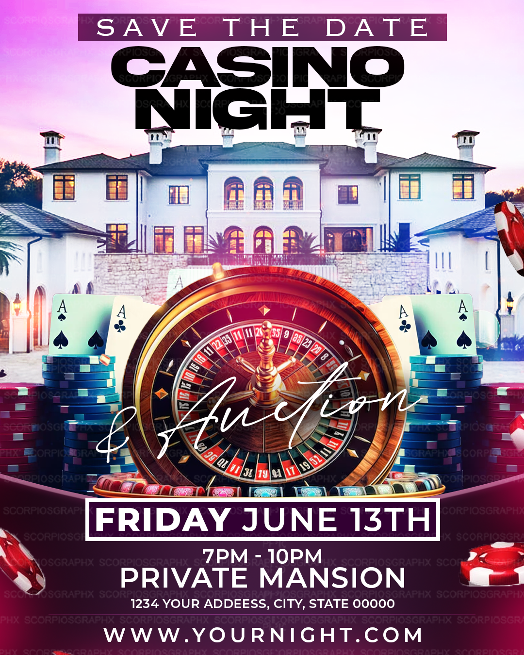 Casino Night Flyer Template