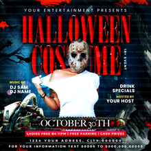 Load image into Gallery viewer, Halloween Costume Flyer Template

