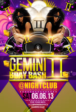 Load image into Gallery viewer, Gemini Birthday Bash Flyer Template
