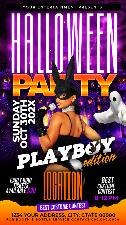 Halloween Night Reel Flyer Template
