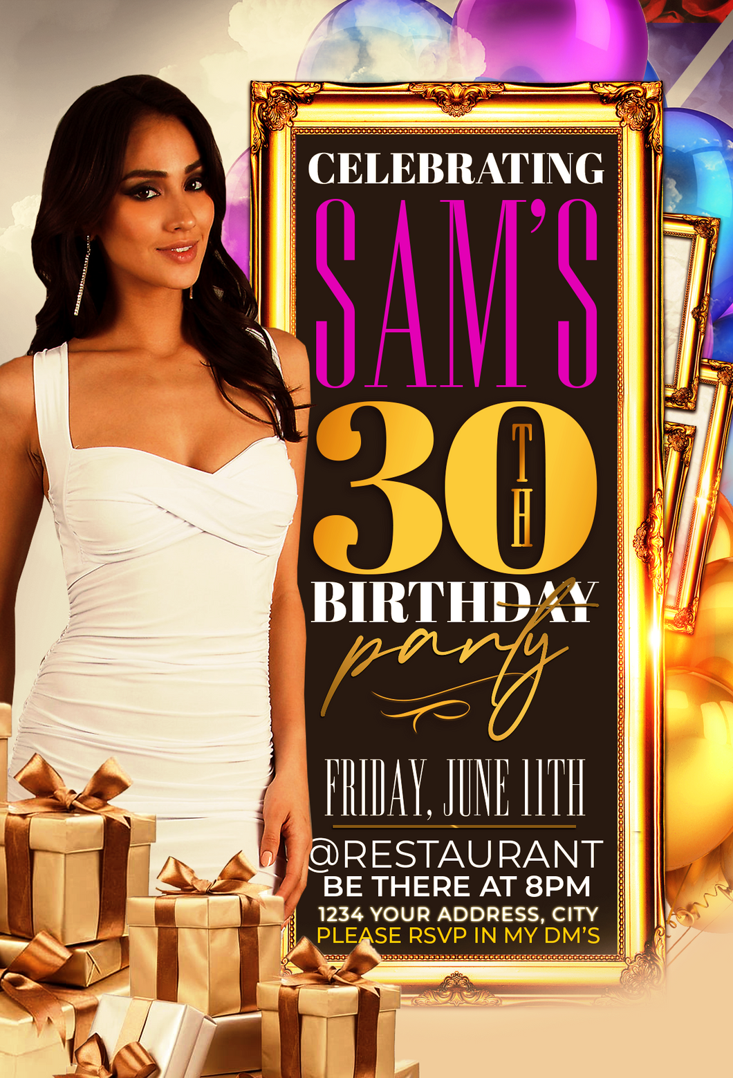 Womens Birthday Flyer Template