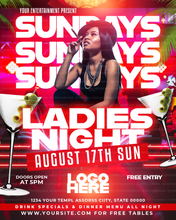 Load image into Gallery viewer, Ladies Night Flyer Template
