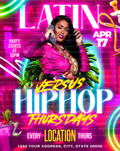 Load image into Gallery viewer, Latin vs HipHop Flyer Template
