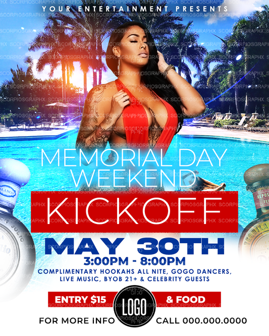 Memorial Day Weekend Kickoff Flyer Template