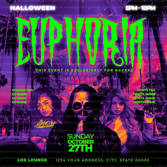Halloween Rave Flyer Template
