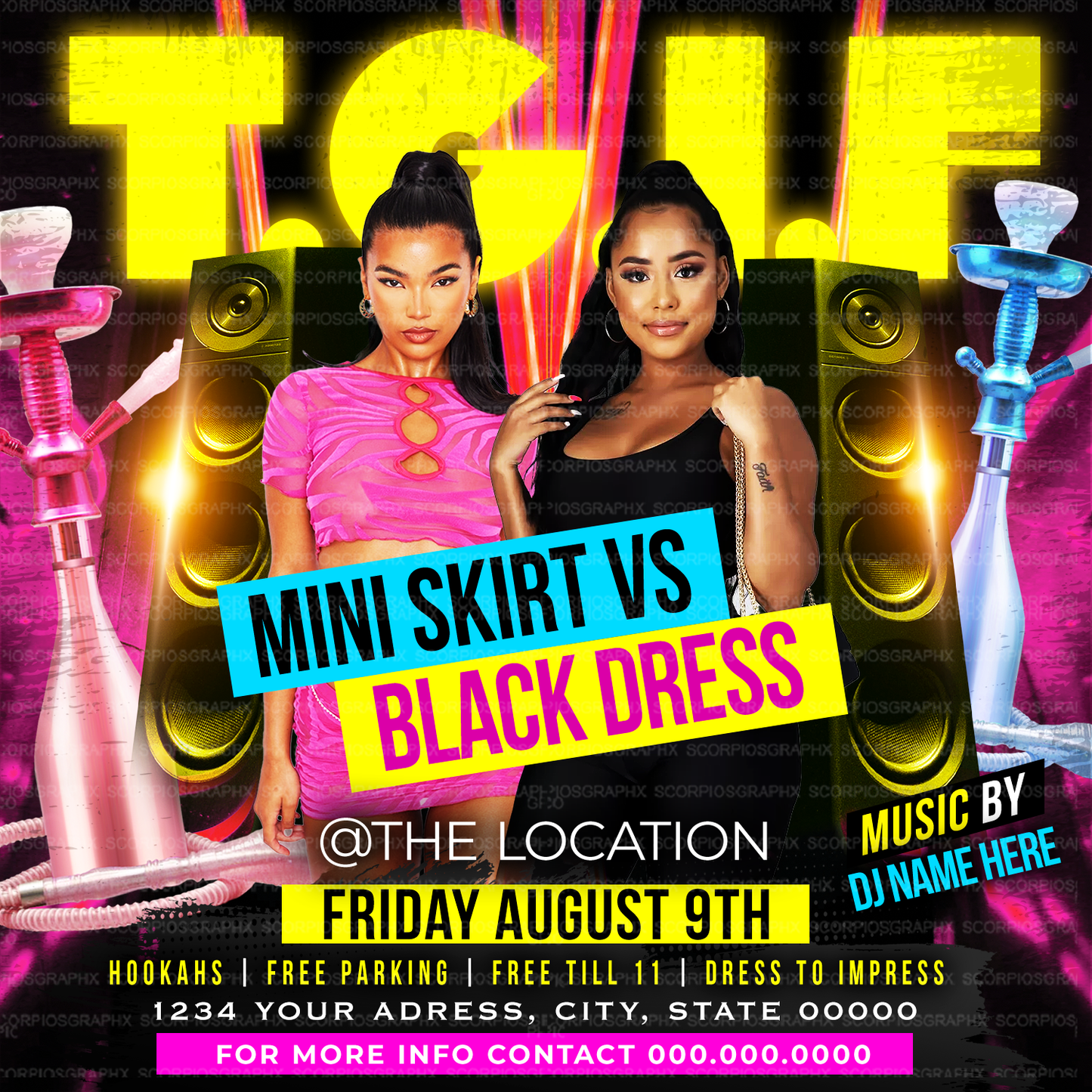 Ladies Night Friday Flyer Template