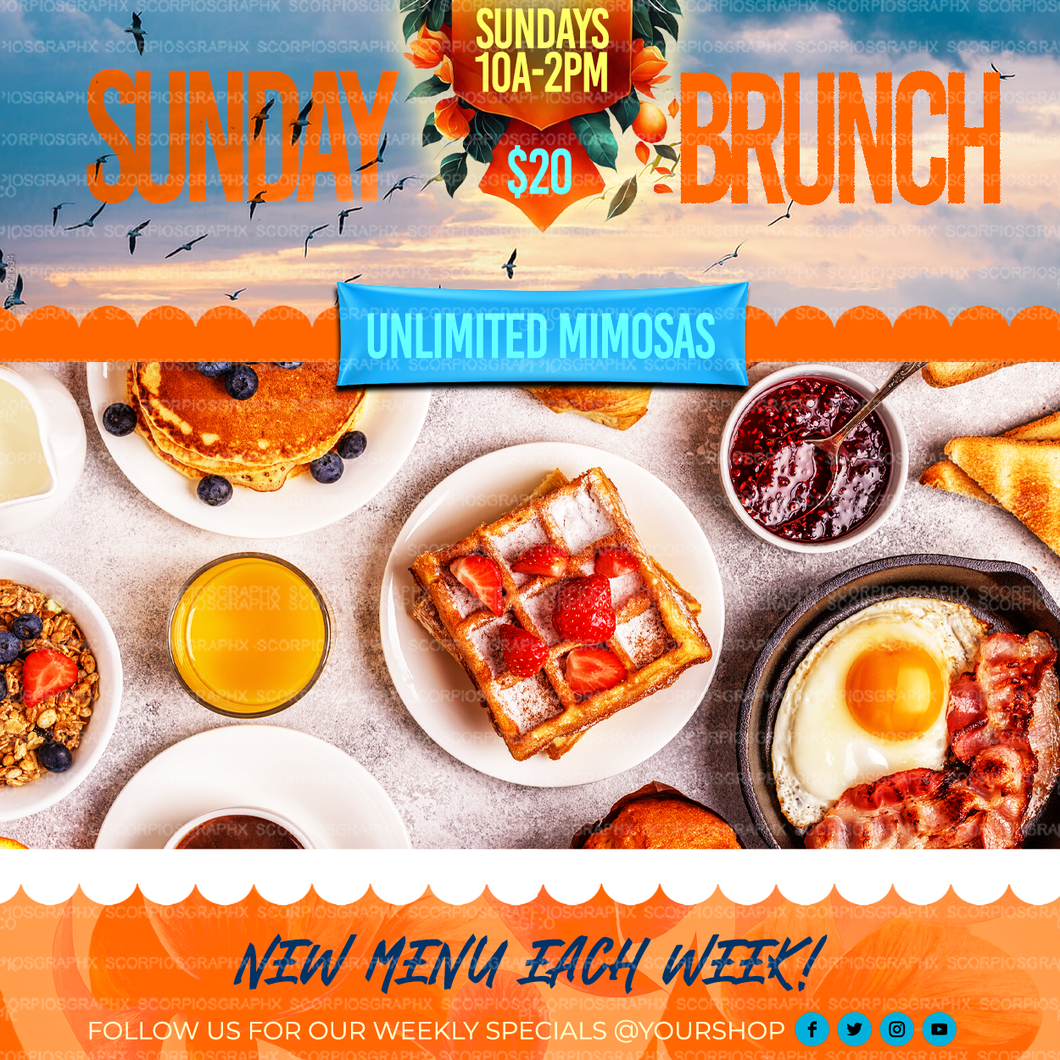 Sunday Brunch Flyer Template