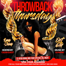Load image into Gallery viewer, Throwback Thursdays Flyer Template
