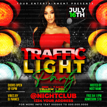 Load image into Gallery viewer, Traffic Light Party Flyer Template
