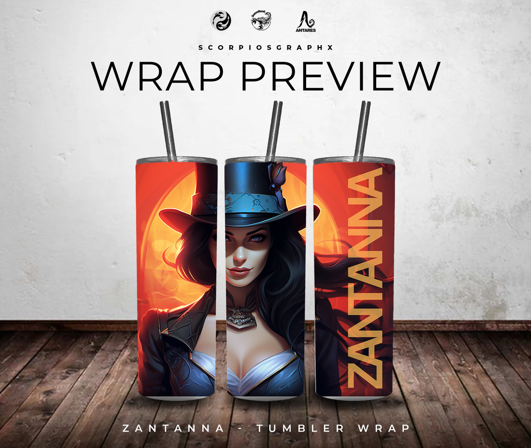 Zantanna PNG | Sublimation | Tumbler Wrap Design | Digital Download