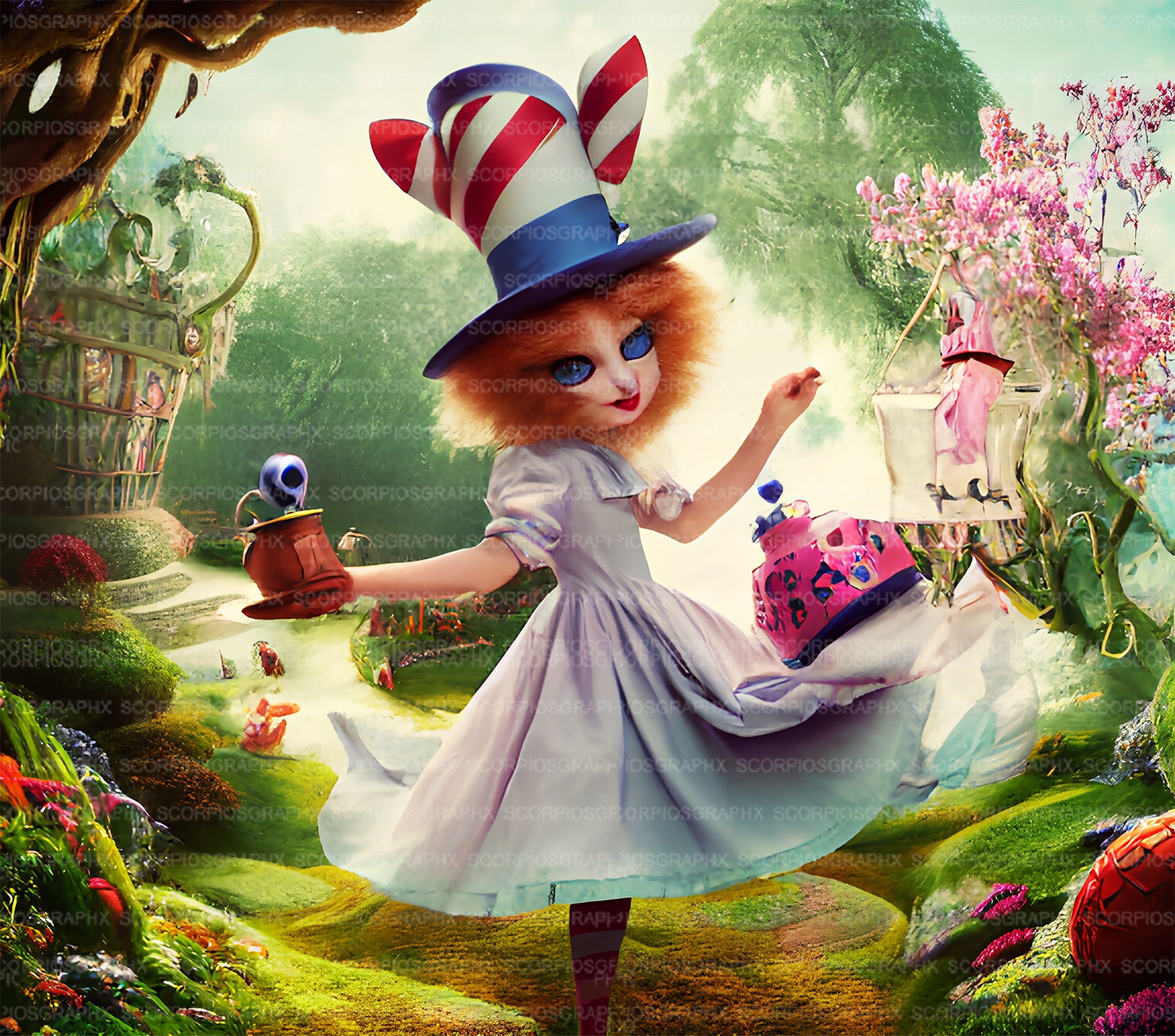 Alice in Wonderland PNG, Sublimation